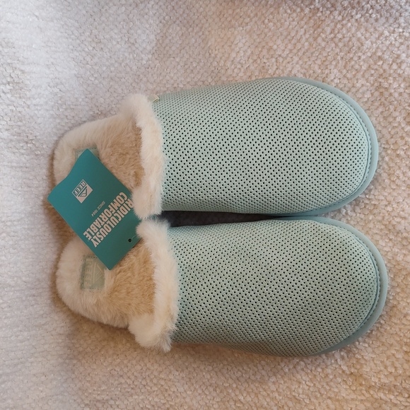 Reef Shoes - New REEF Leather Cozy Slippers Mules Clogs Turquoise Aqua Coastal size 9